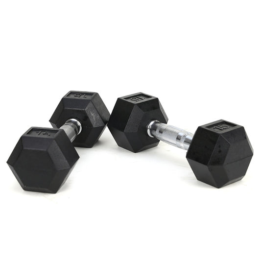 Adjustable 15 lb Rubber Dumbbells